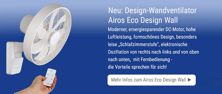 Neu: Wandventilator Airos Eco Design Wall