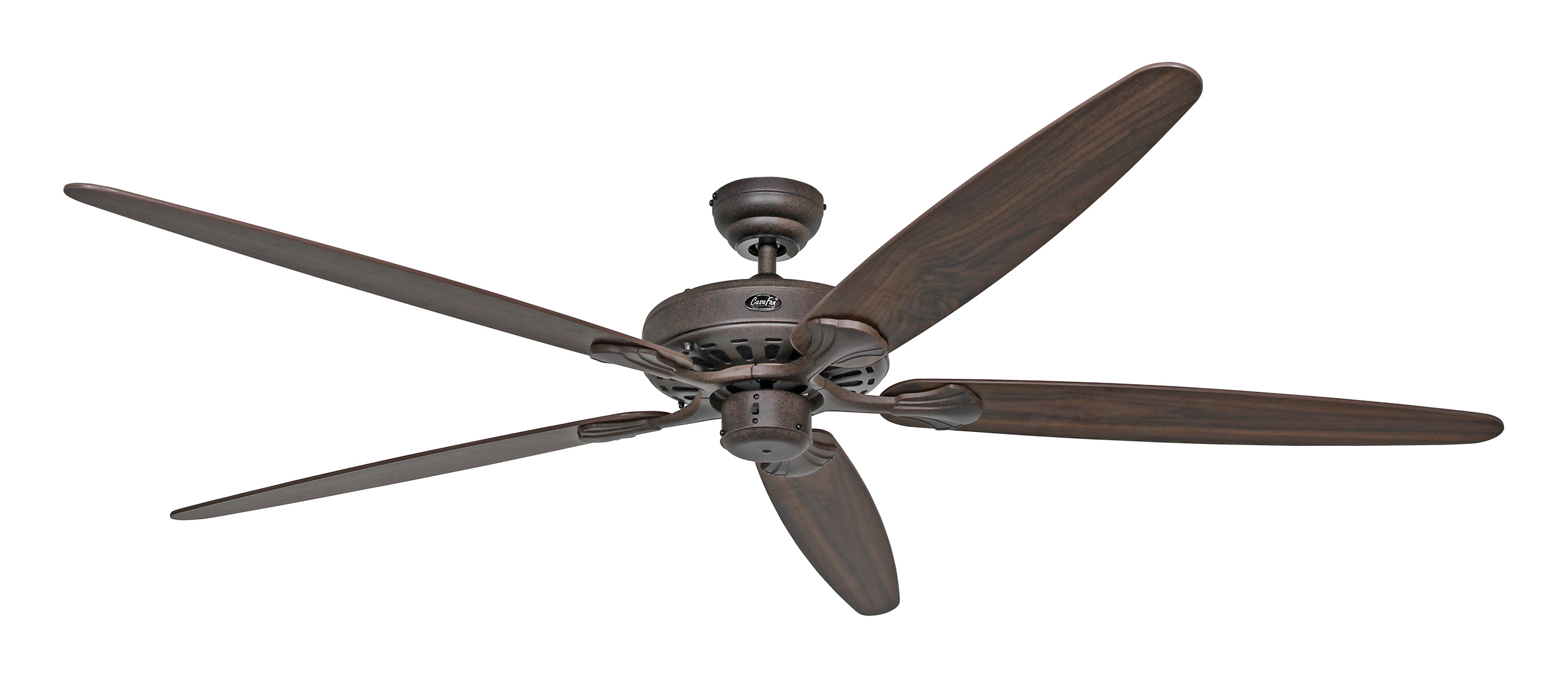 CasaFan Deckenventilator CLASSIC ROYAL 180 BA-EA/NB - 5 Flügel Eiche antik/Nussbaum - Gehäuse Lack braun antik - Ø 180 cm