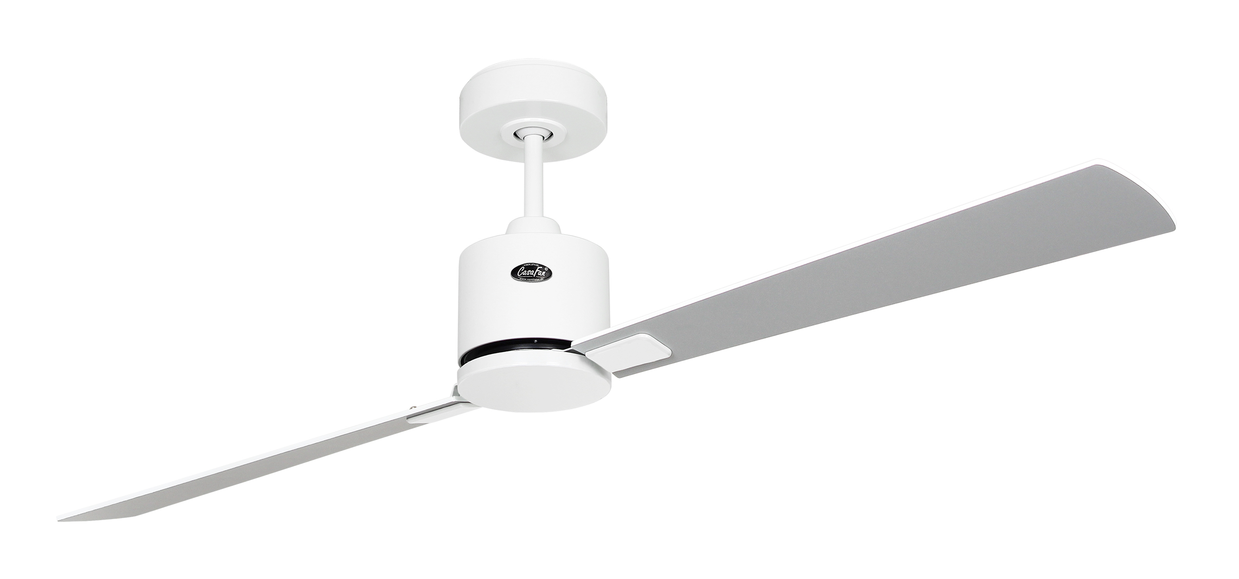 CasaFan Deckenventilator ECO CONCEPT 152 WE-WE/LG - Gehäuse Lack weiß - 4 Flügel Lack weiß/lichtgrau - Ø 152 cm - mit Fernbedienung