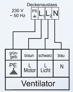 Anschluss-eines-Deckenventilators-Schaltbild 2