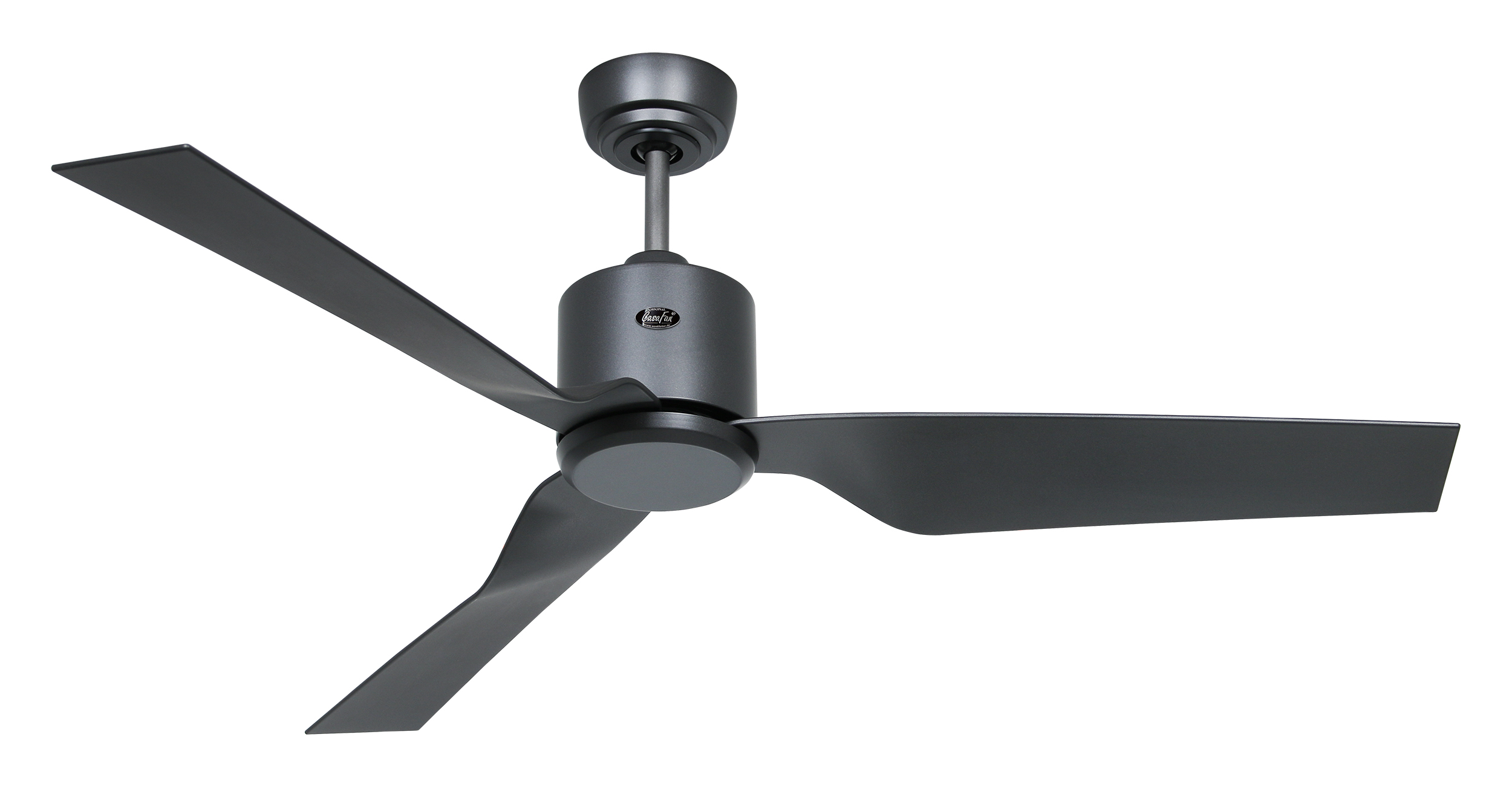 CasaFan Deckenventilator ECO DYNAMIX II BG-BG - Gehäuse Lack basaltgrau - 4 Flügel Kunststoff Lack basaltgrau - Ø 132 cm - mit Fernbedienung