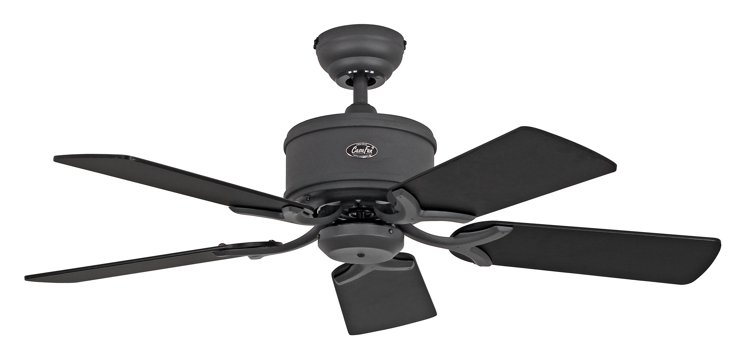 CasaFan Deckenventilator ECO ELEMENTS 103 GR-GR/SW - Gehäuse Lack graphit - 5 Flügel Lack graphit/schwarz - Ø 103 cm - mit Fernbedienung