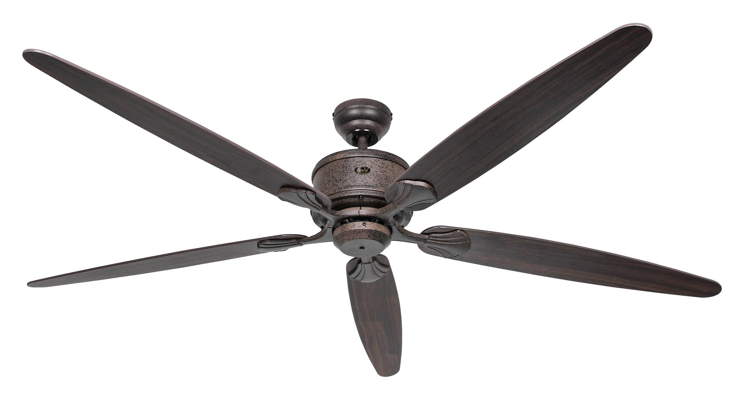 CasaFan Deckenventilator ECO ELEMENTS 180 BA-EA/NB - Gehäuse Braun antik - 5 Flügel Eiche antik/Nussbaum - Ø 180 cm - mit Fernbedienung