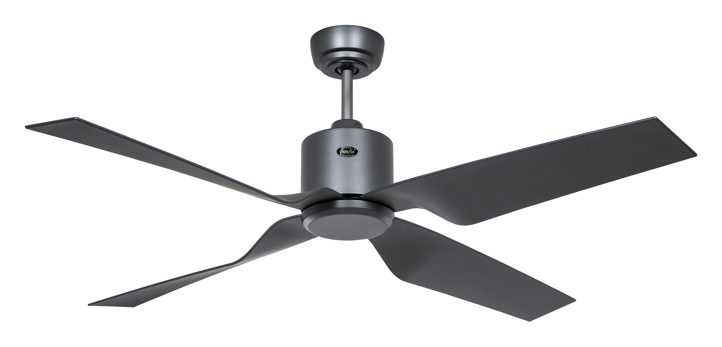 CasaFan Deckenventilator ECO DYNAMIX II BG-BG - Gehäuse Lack basaltgrau - 4 Flügel Kunststoff Lack basaltgrau - Ø 132 cm - mit Fernbedienung