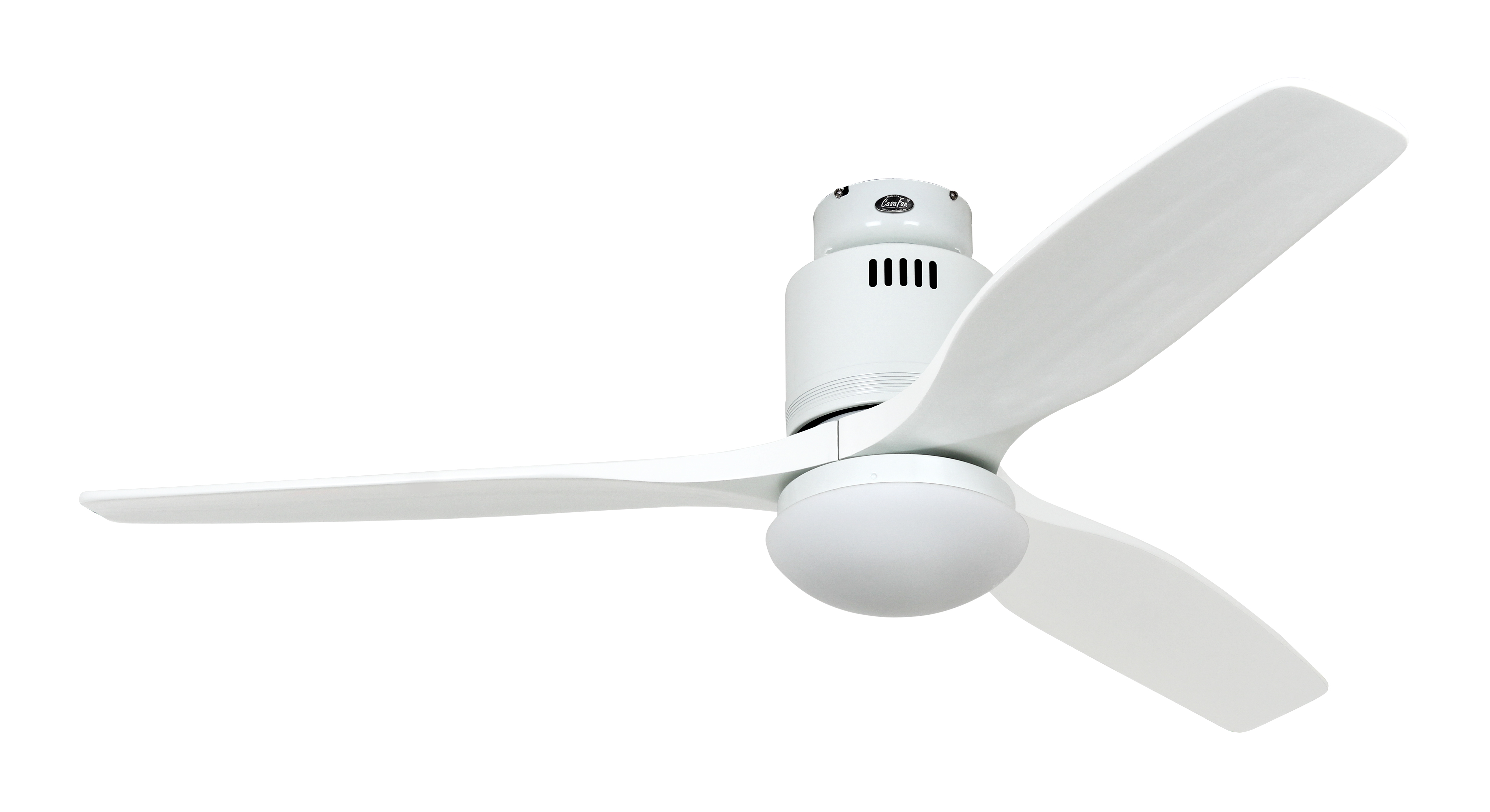 CasaFan Deckenventilator AERODYNAMIX ECO 132 WE - Gehäuse Lack weiß - 3 Flügel Lack weiß - Ø 132 cm - mit Fernbedienung - mit Leuchte