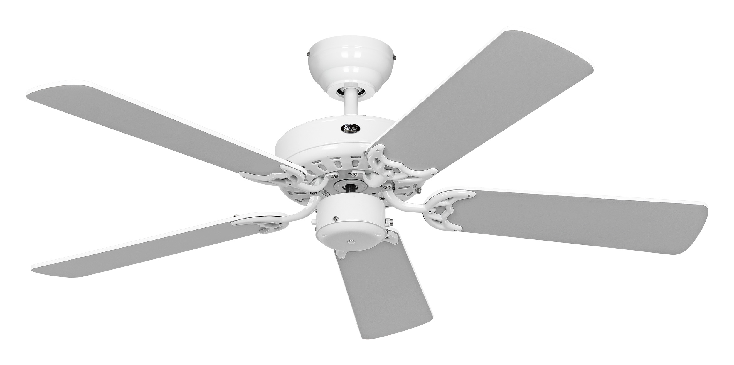 CasaFan Deckenventilator CLASSIC ROYAL 103 WE-WE/LG - Gehäuse Lack weiß - 5 Flügel Lack weiß/lichtgrau - Ø 103 cm