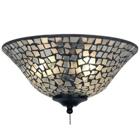 Leuchtenglas Schale Clear/ Frosted Mosaic