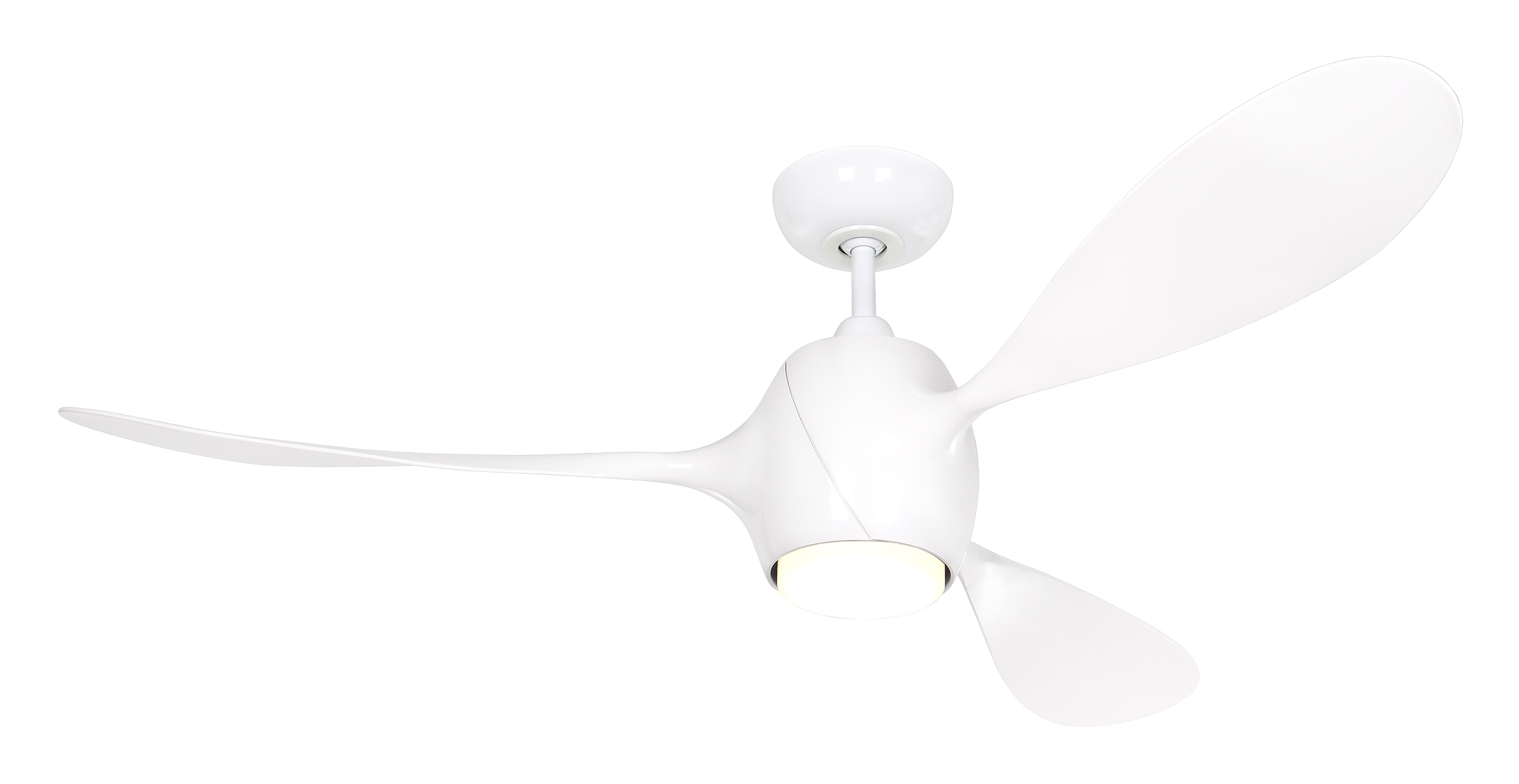 CasaFan Deckenventilator ECO FIORE 142 WE - Gehäuse Kunststoff Lack weiß - Flügel Kunststoff Lack weiß - Ø 142 cm - mit Fernbedienung - mit Leuchte