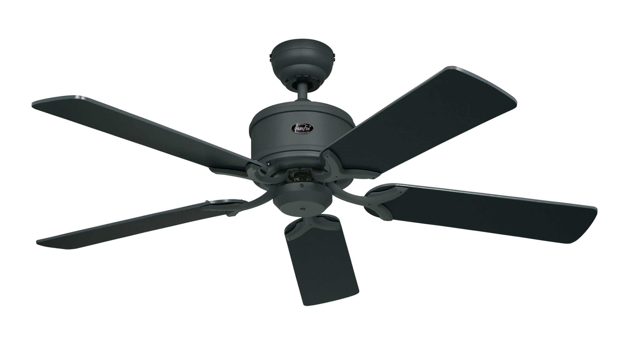 CasaFan Deckenventilator ECO ELEMENTS 132 GR-GR/SW - Gehäuse Lack graphit - 5 Flügel Lack graphit/schwarz - Ø 132 cm - mit Fernbedienung