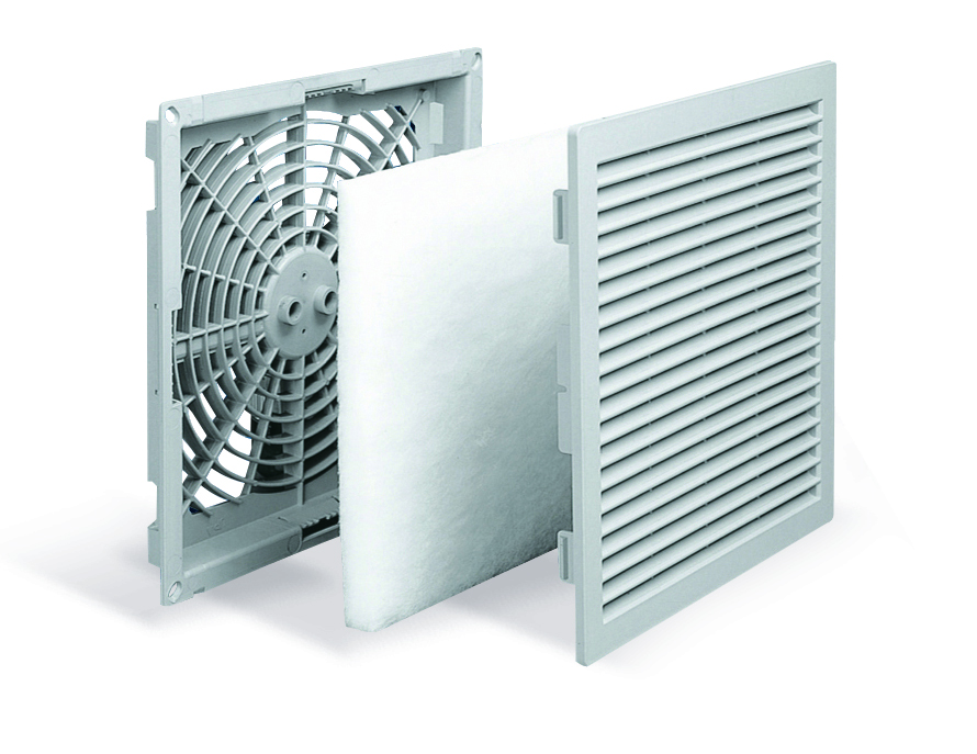 G32 S IP54 Ausströmgitter RAL 7035 mit Filter