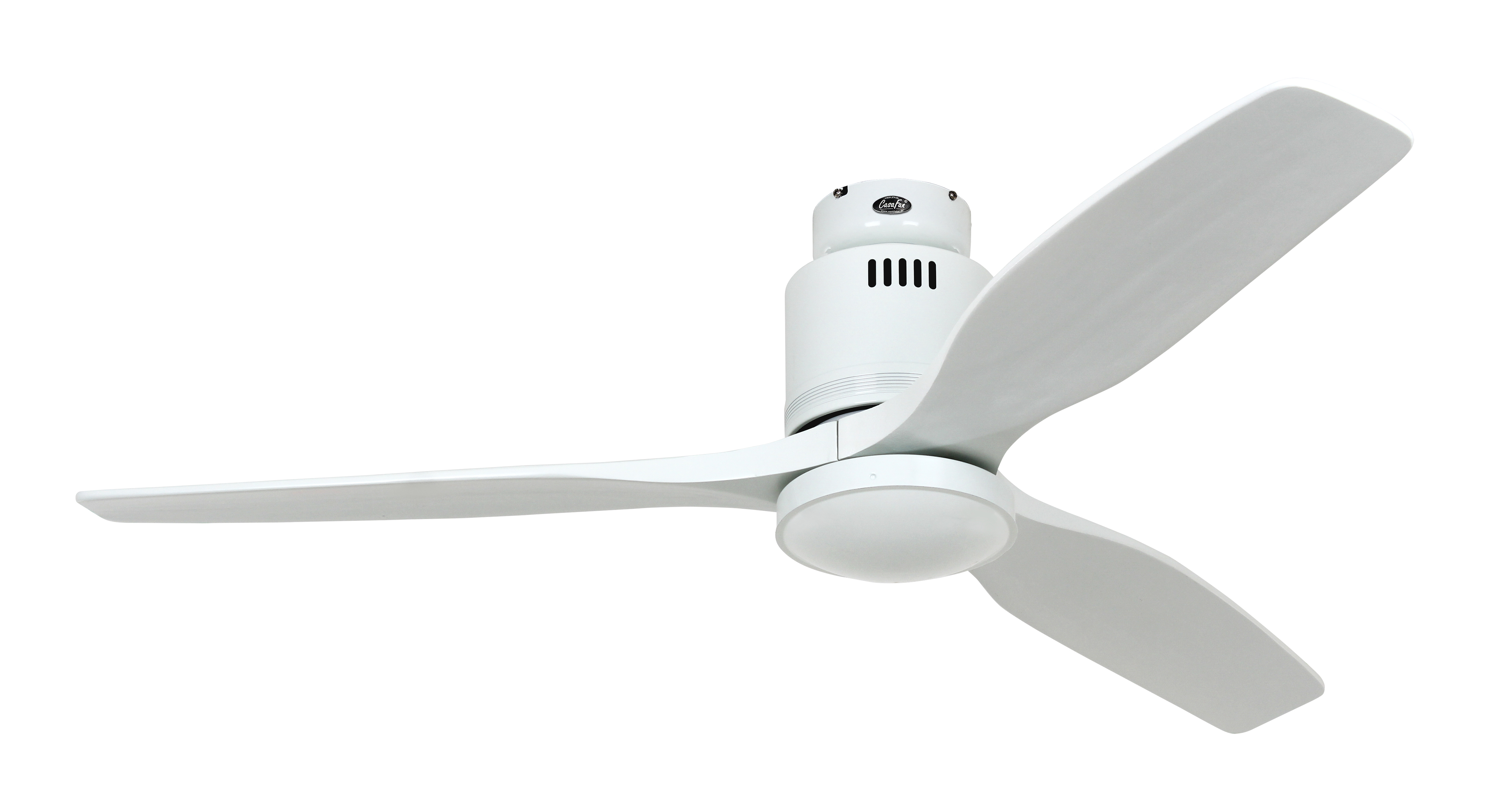 CasaFan Deckenventilator AERODYNAMIX ECO 132 WE - Gehäuse Lack weiß - 3 Flügel Lack weiß - Ø 132 cm - mit Fernbedienung - mit Leuchte