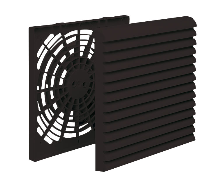 G13 IP44 Ausströmgitter RAL 9005 mit Filter