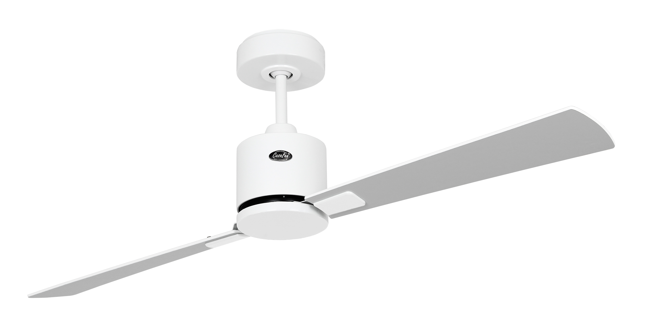 CasaFan Deckenventilator ECO CONCEPT 132 WE-WE/LG - Gehäuse Lack weiß - 4 Flügel Lack weiß/lichtgrau - Ø 132 cm - mit Fernbedienung