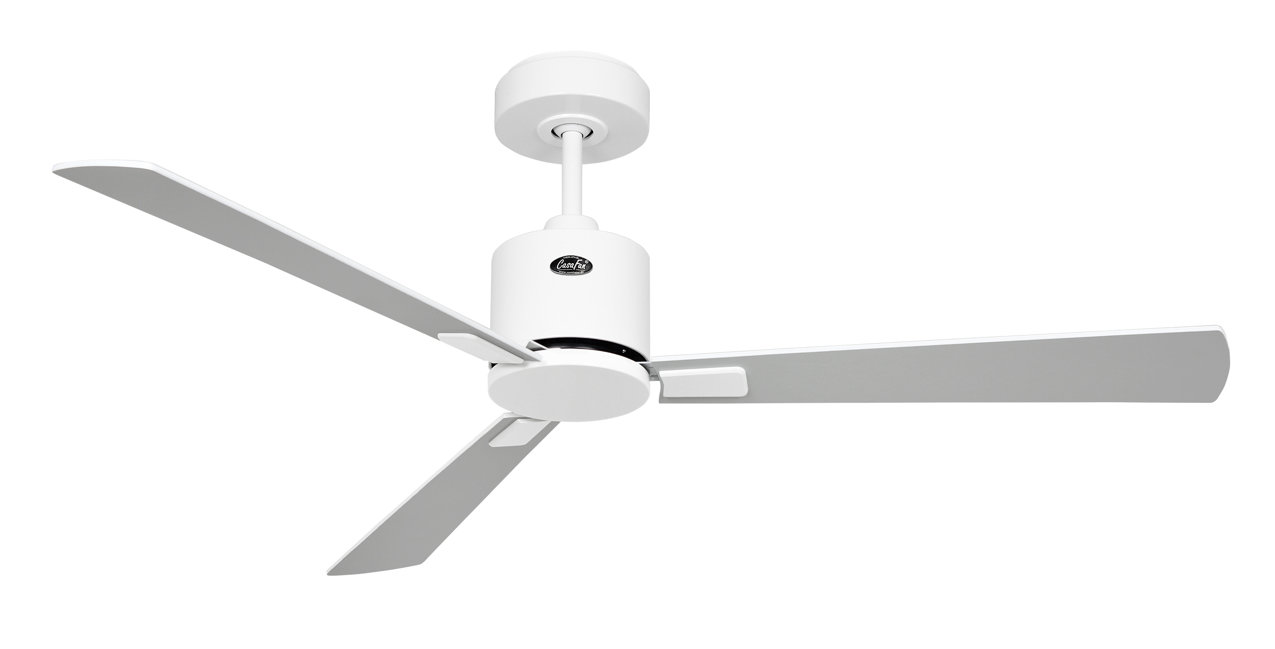 CasaFan Deckenventilator ECO CONCEPT 132 WE-WE/LG - Gehäuse Lack weiß - 4 Flügel Lack weiß/lichtgrau - Ø 132 cm - mit Fernbedienung