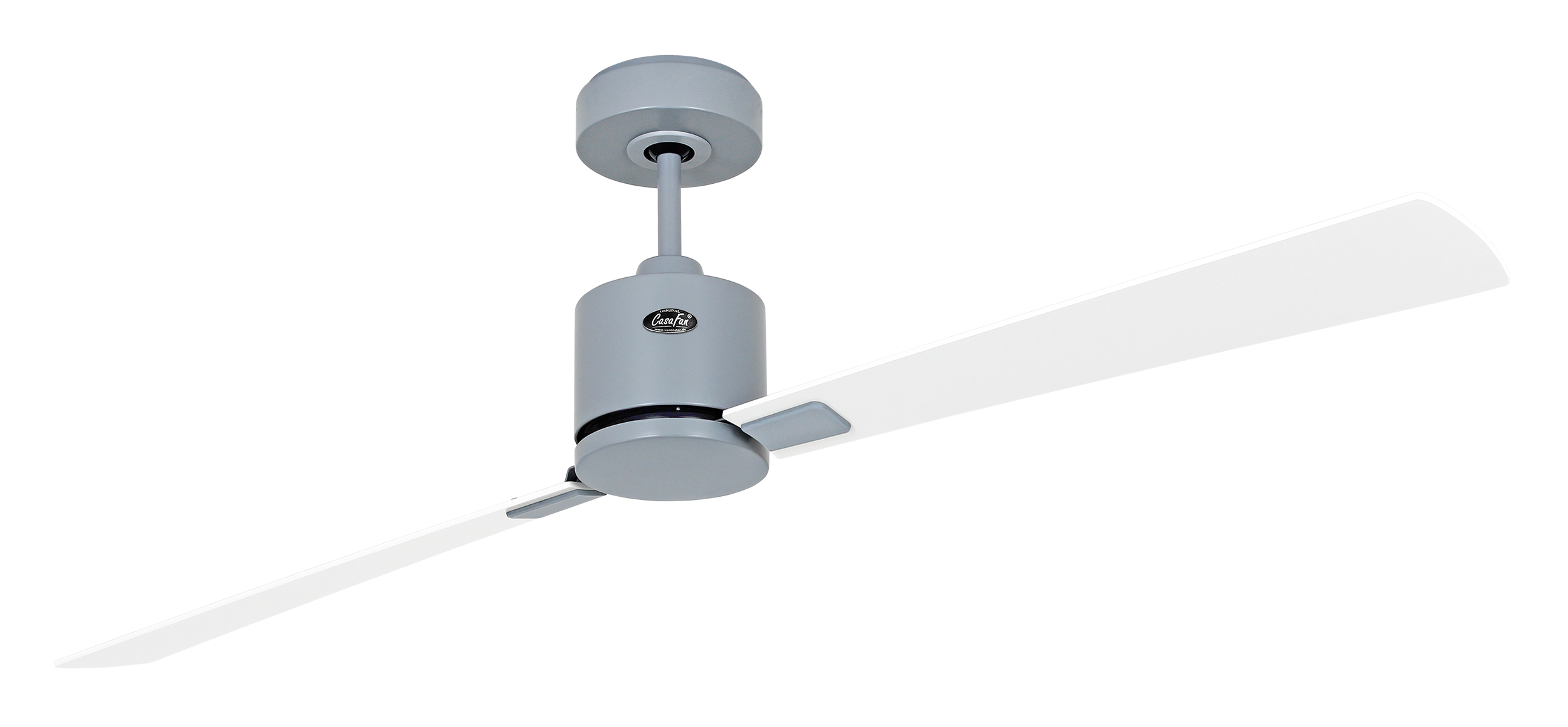CasaFan Deckenventilator ECO CONCEPT 152 LG-WE/LG - Gehäuse Lack lichtgrau - 4 Flügel Lack weiß/lichtgrau - Ø 152 cm - mit Fernbedienung