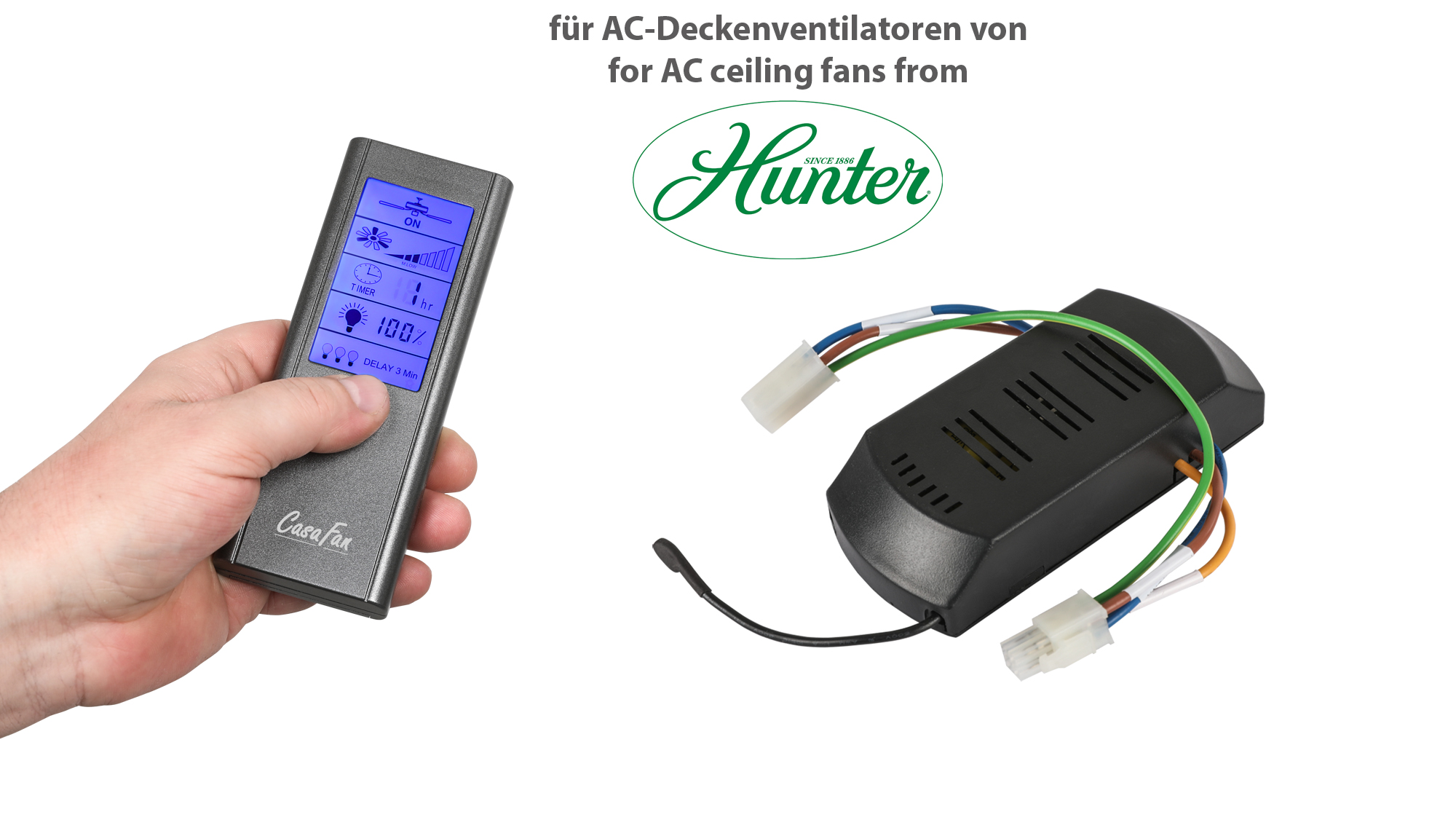 Fernbedienung FB-FNK-D LCD Touch (Handsender + Empfänger) Hunter