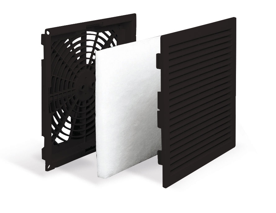 G11 S IP54 Ausströmgitter RAL 9005 mit Filter