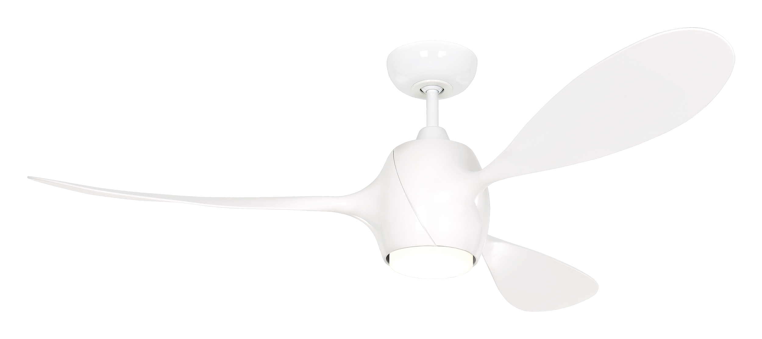 CasaFan Deckenventilator ECO FIORE 142 WE - Gehäuse Kunststoff Lack weiß - Flügel Kunststoff Lack weiß - Ø 142 cm - mit Fernbedienung - mit Leuchte