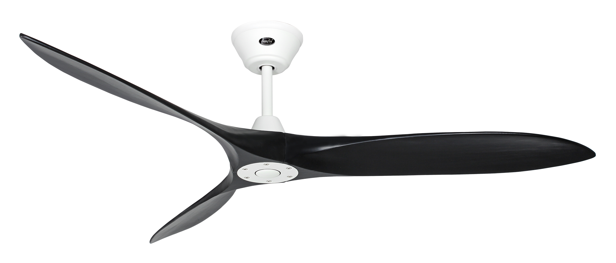 Ambiente CasaFan Deckenventilator ECO AIRSCREW 152 MW-GW - Gehäuse Lack matt weiß - 3 Flügel Grey washed - mit Fernbedienung - Ø 152 cm