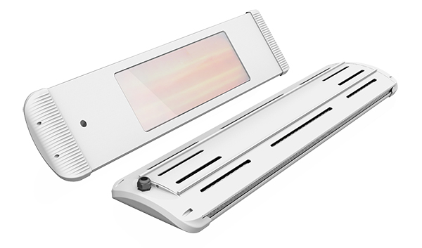 Infrarot Heizstrahler Aaren 2400 W weiß mit Fernbedienung