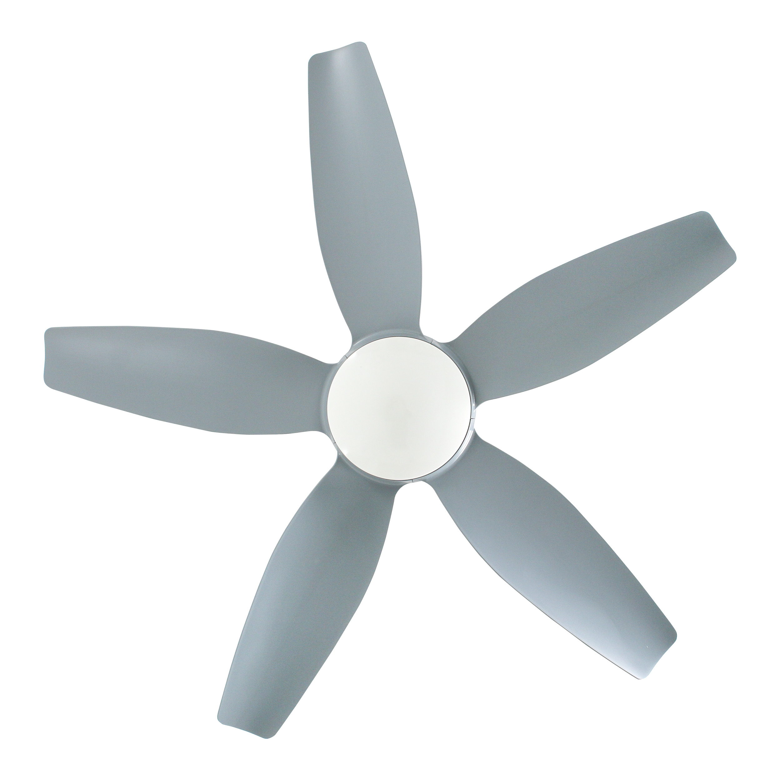 CasaFan Deckenventilator Eco Volare 116 WE-LG- Gehäuse Lack weiß - 5 Flügel Lack lichtgrau - mit Fernbedienung - Ø 116 cm