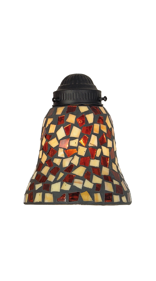 Leuchtenglas Tulpe Amber/brown mosaic