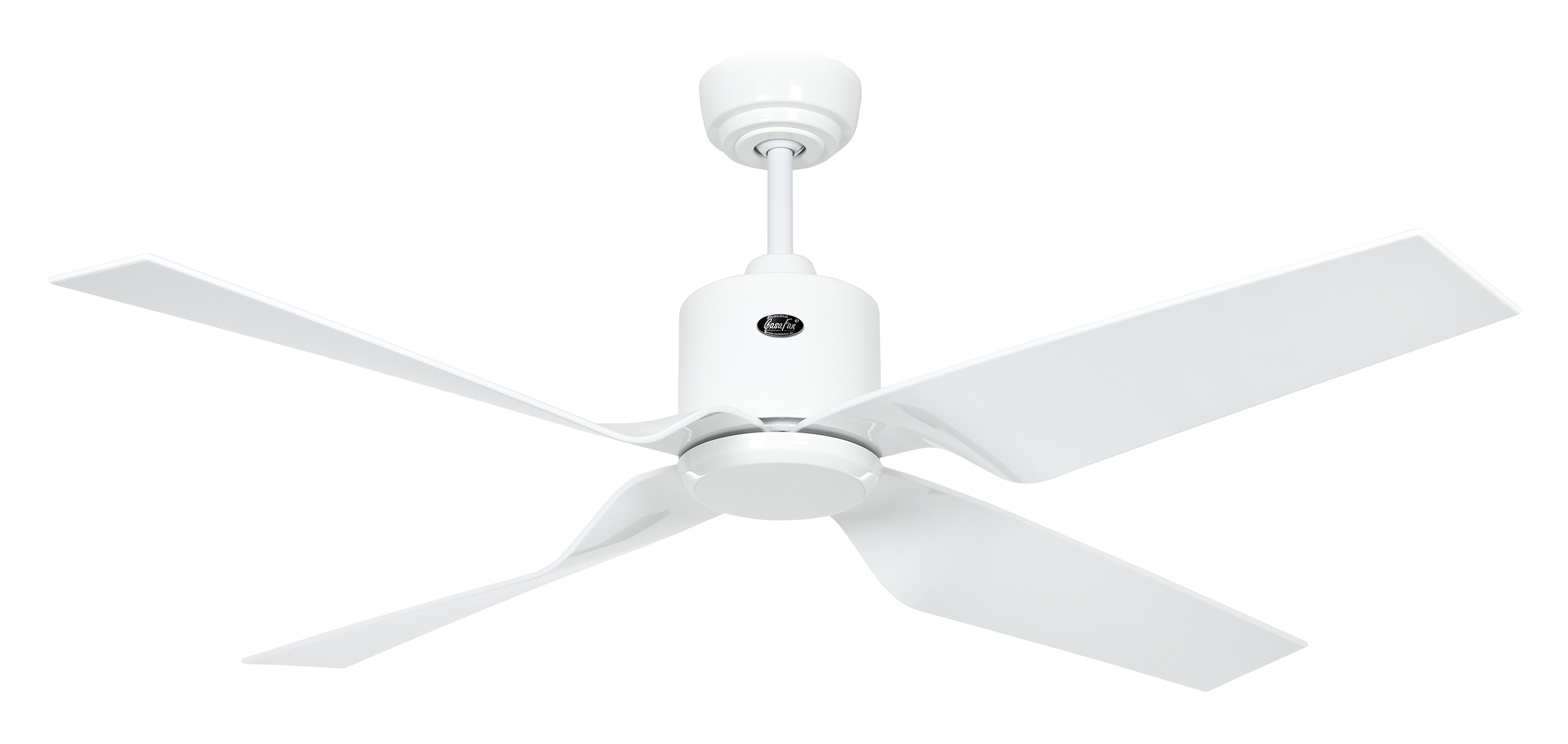 CasaFan Deckenventilator ECO DYNAMIX II WE-WE - Gehäuse Lack weiß - 4 Flügel Lack weiß - Ø 132 cm - mit Fernbedienung