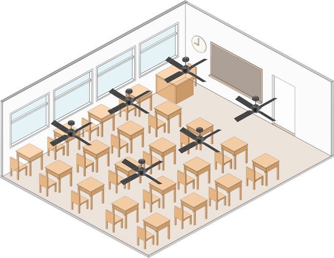 Auslegungsbeispiel in Schulen 1