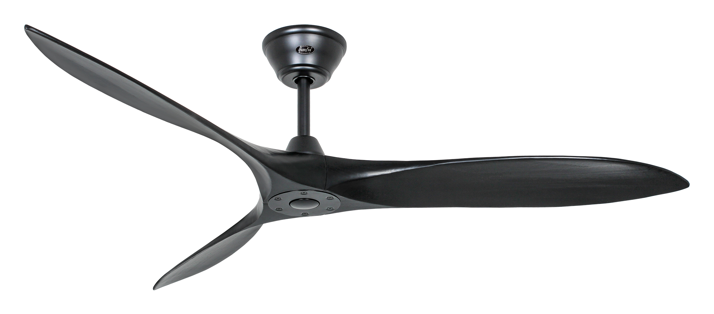 CasaFan Deckenventilator ECO AIRSCREW 152 MS-MS - Gehäuse Lack matt schwarz - 3 Flügel Matt schwarz - mit Fernbedienung - Ø 152 cm