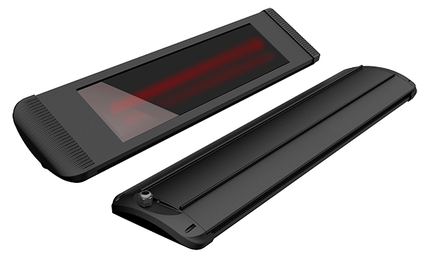 Infrarot Heizstrahler Aaren 2400 W schwarz mit Fernbedienung