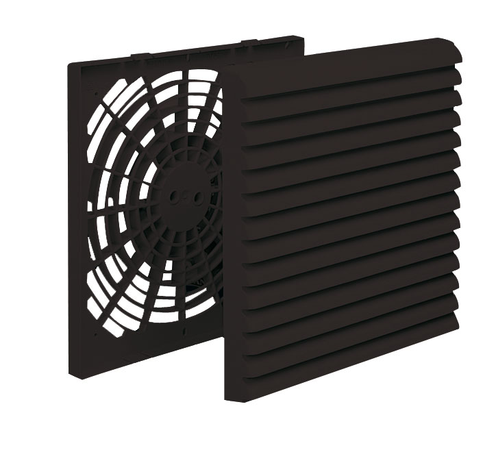 G13 IP54 Ausströmgitter RAL 9005 mit Filter